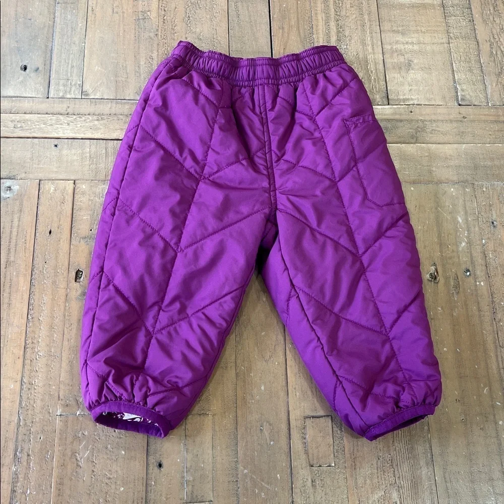 The North Face Perrito reversible snow pants 6-12 months owls berry nwot